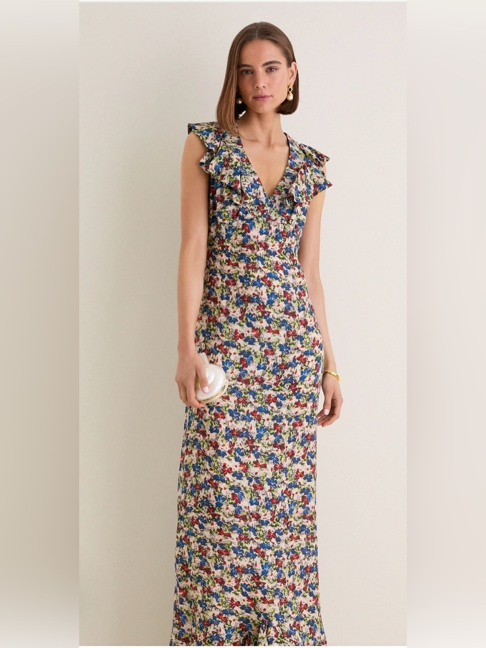 Tuckernuck Ditsy Meadow Clemente Maxi Dress 0 NWT